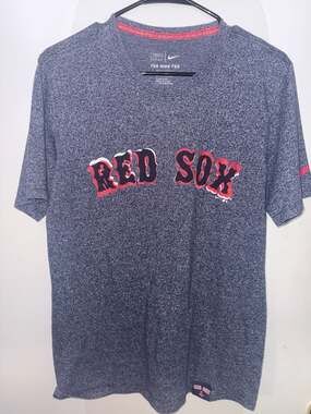 Nike MLB Boston Red Sox The Nike Tee Heather Navy Short Sleeve
